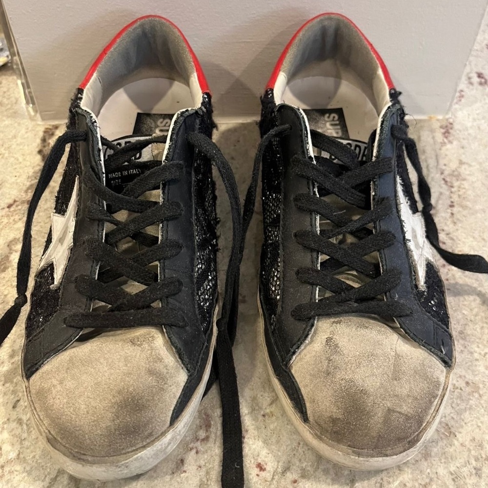 Golden goose sneakers Black and red Glitter - Picture 2 of 3